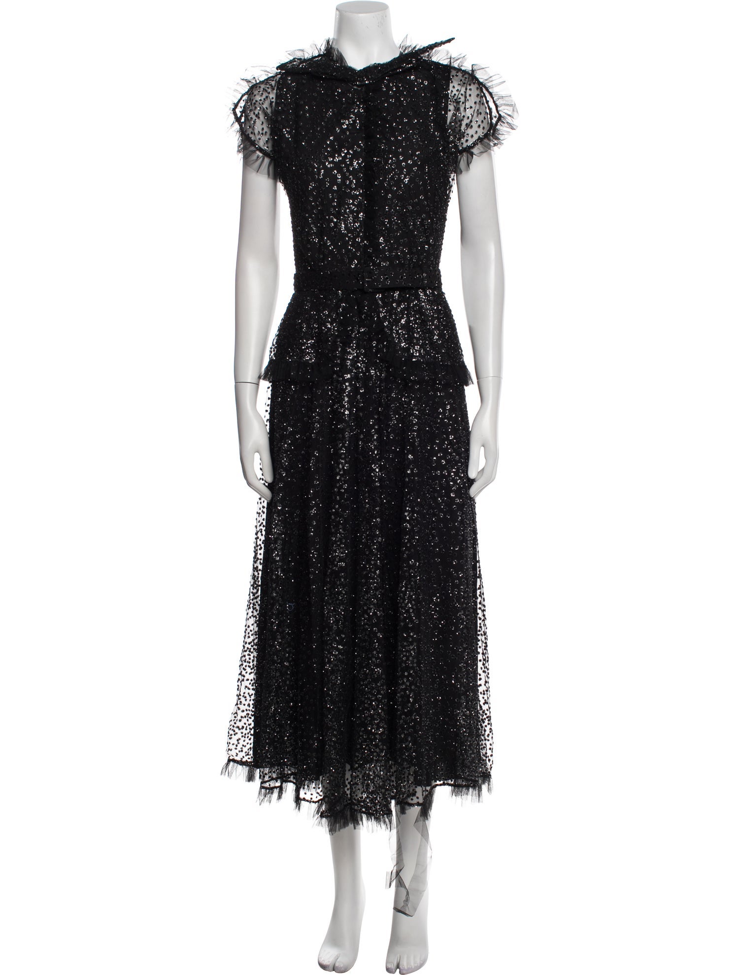 Rodarte Mock Neck Long Dress