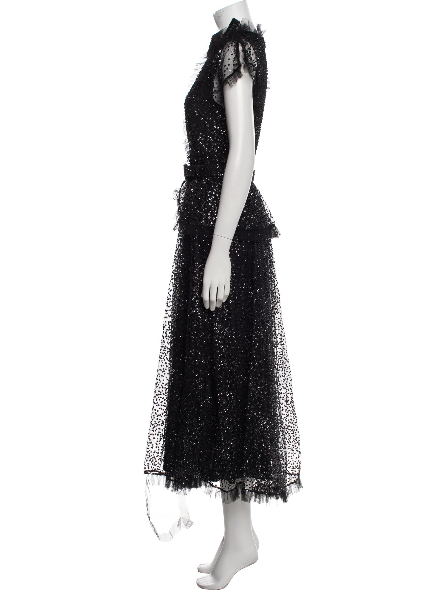 Rodarte Mock Neck Long Dress
