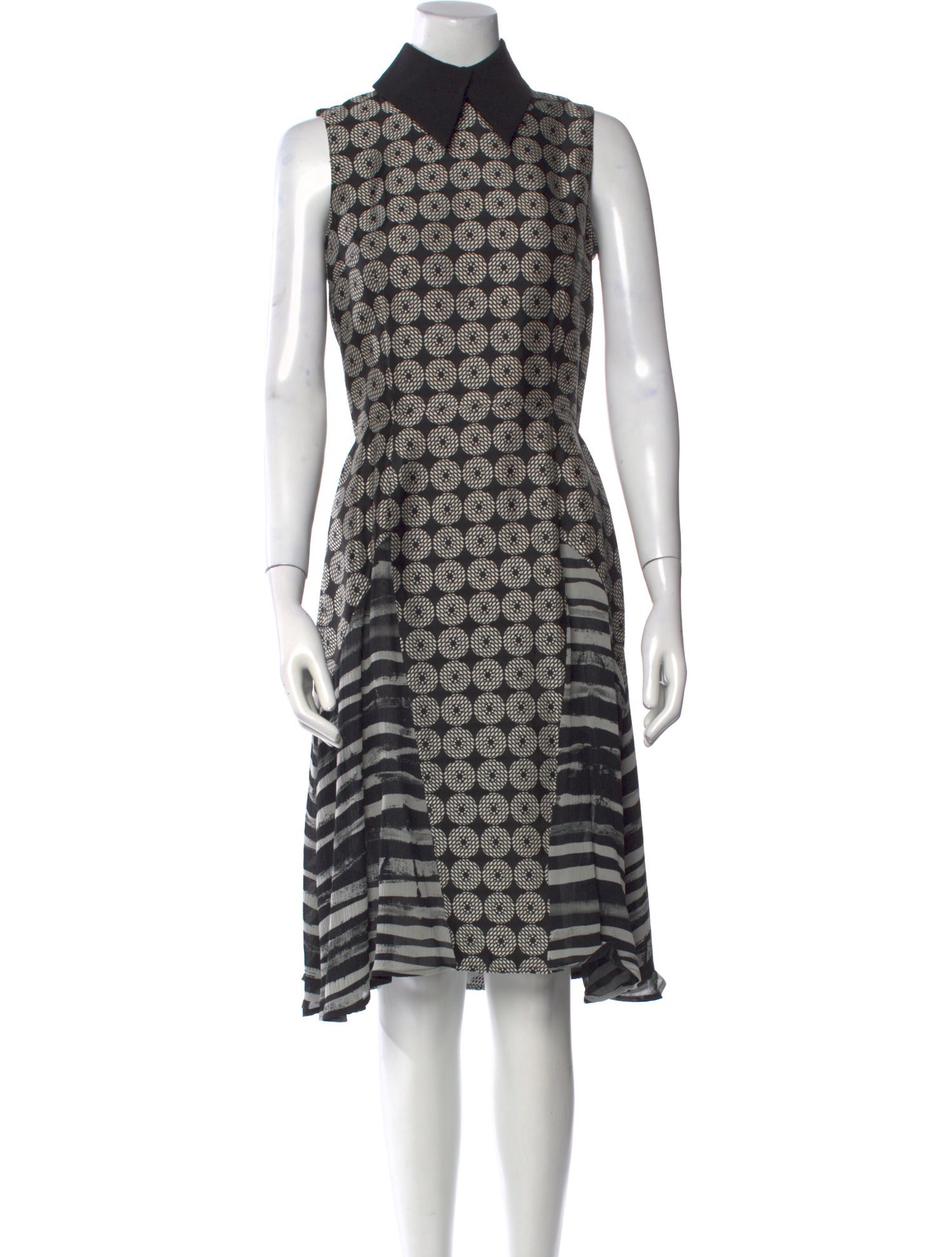 Rodarte Striped Midi Length Dress
