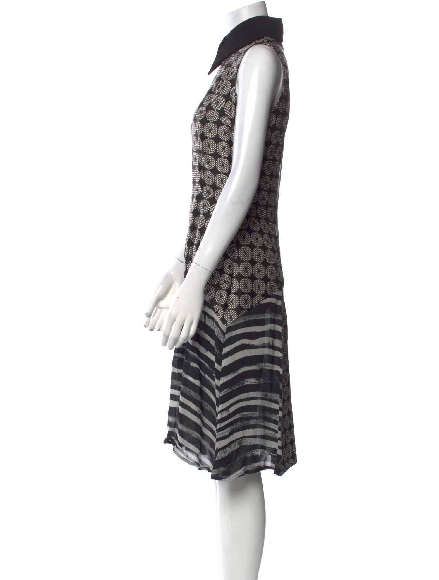 Rodarte Striped Midi Length Dress