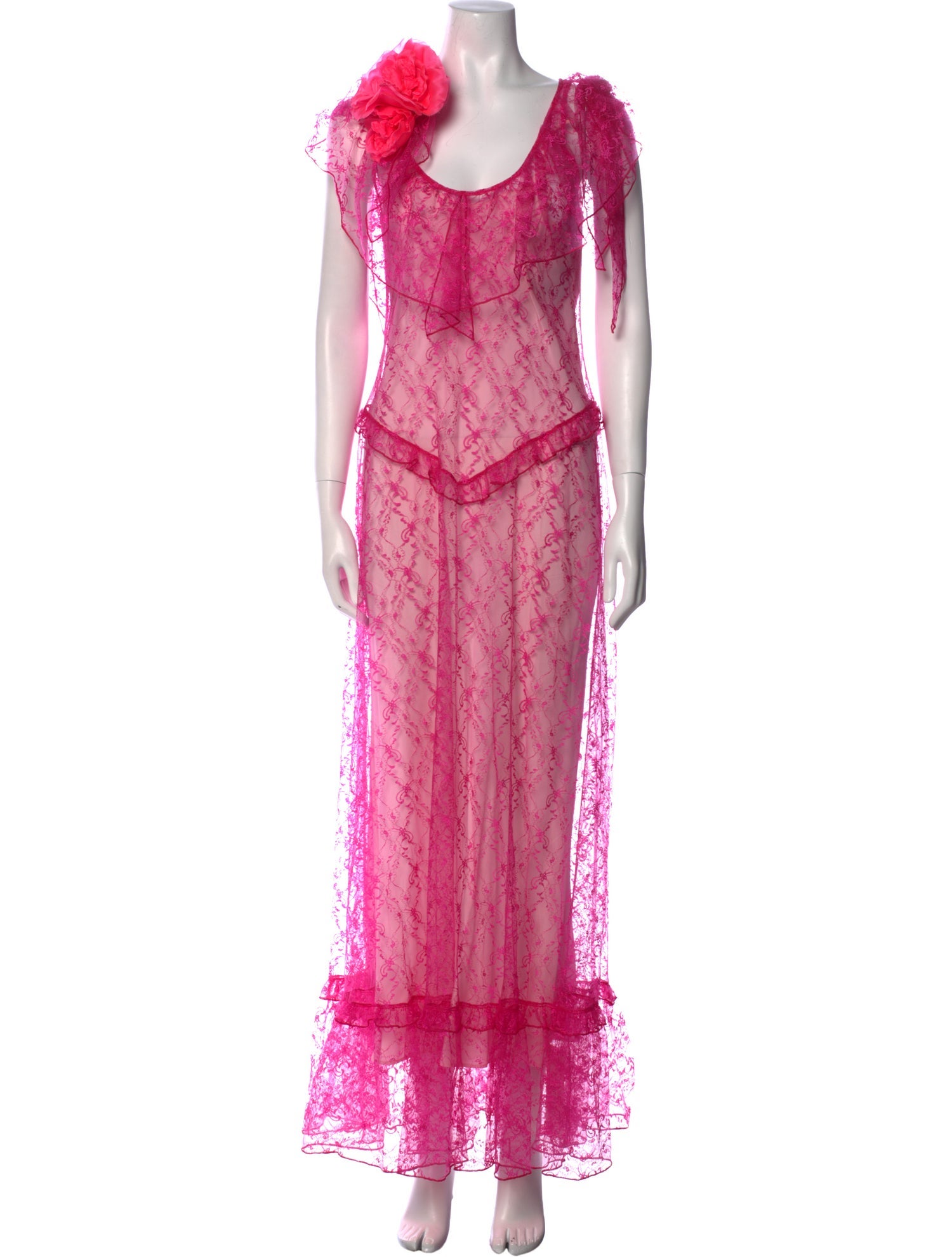 Rodarte Lace Pattern Long Dress