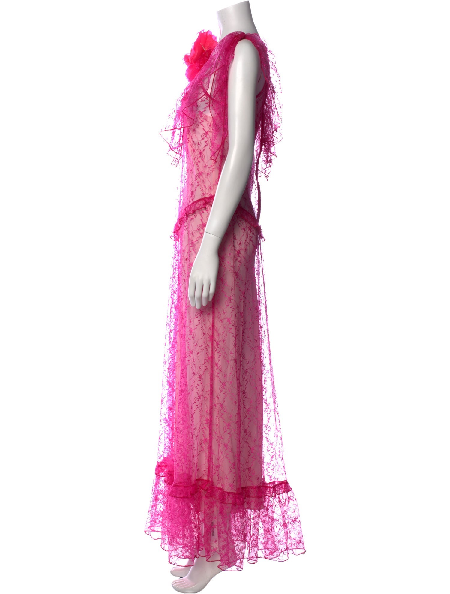 Rodarte Lace Pattern Long Dress