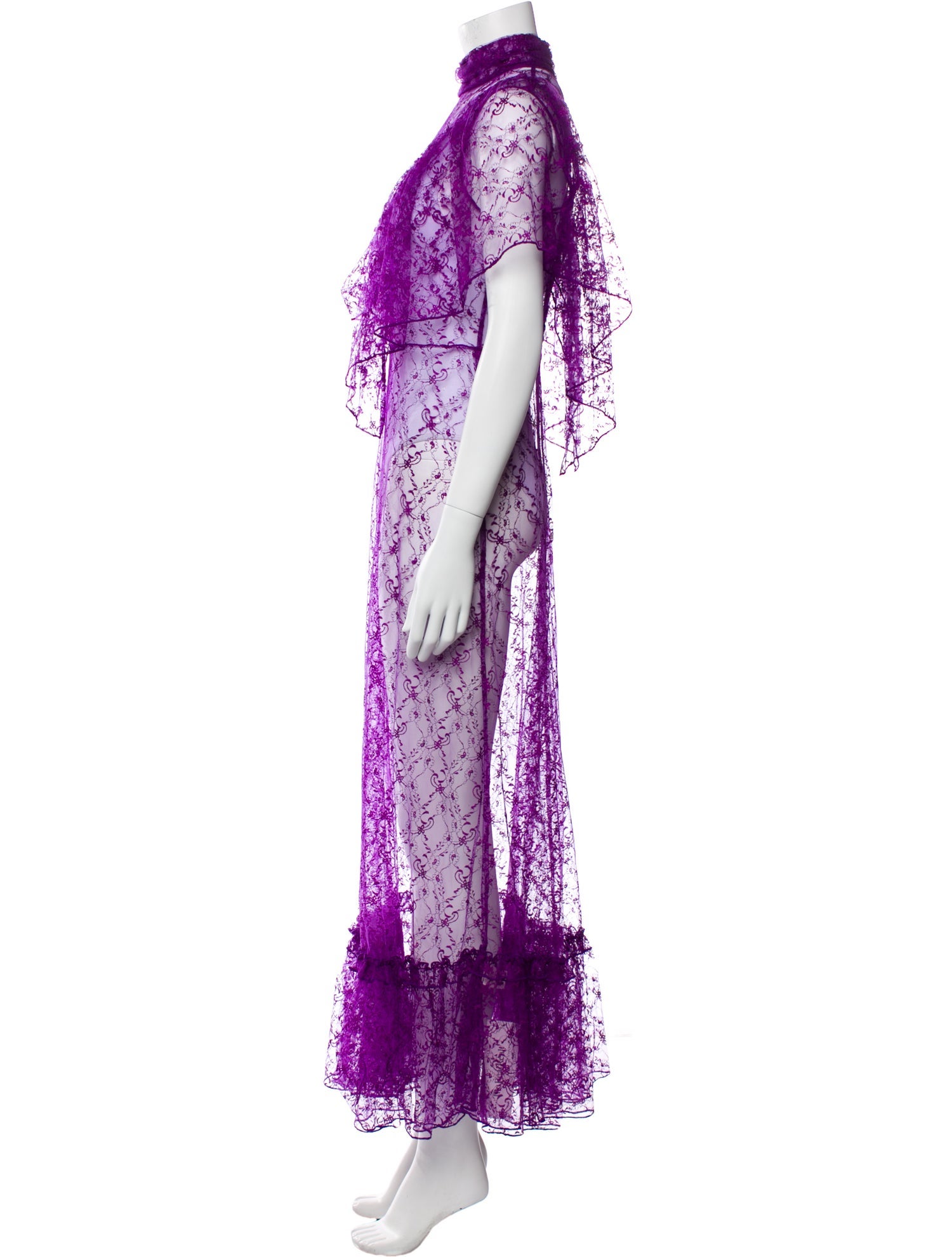 Rodarte Lace Pattern Long Dress