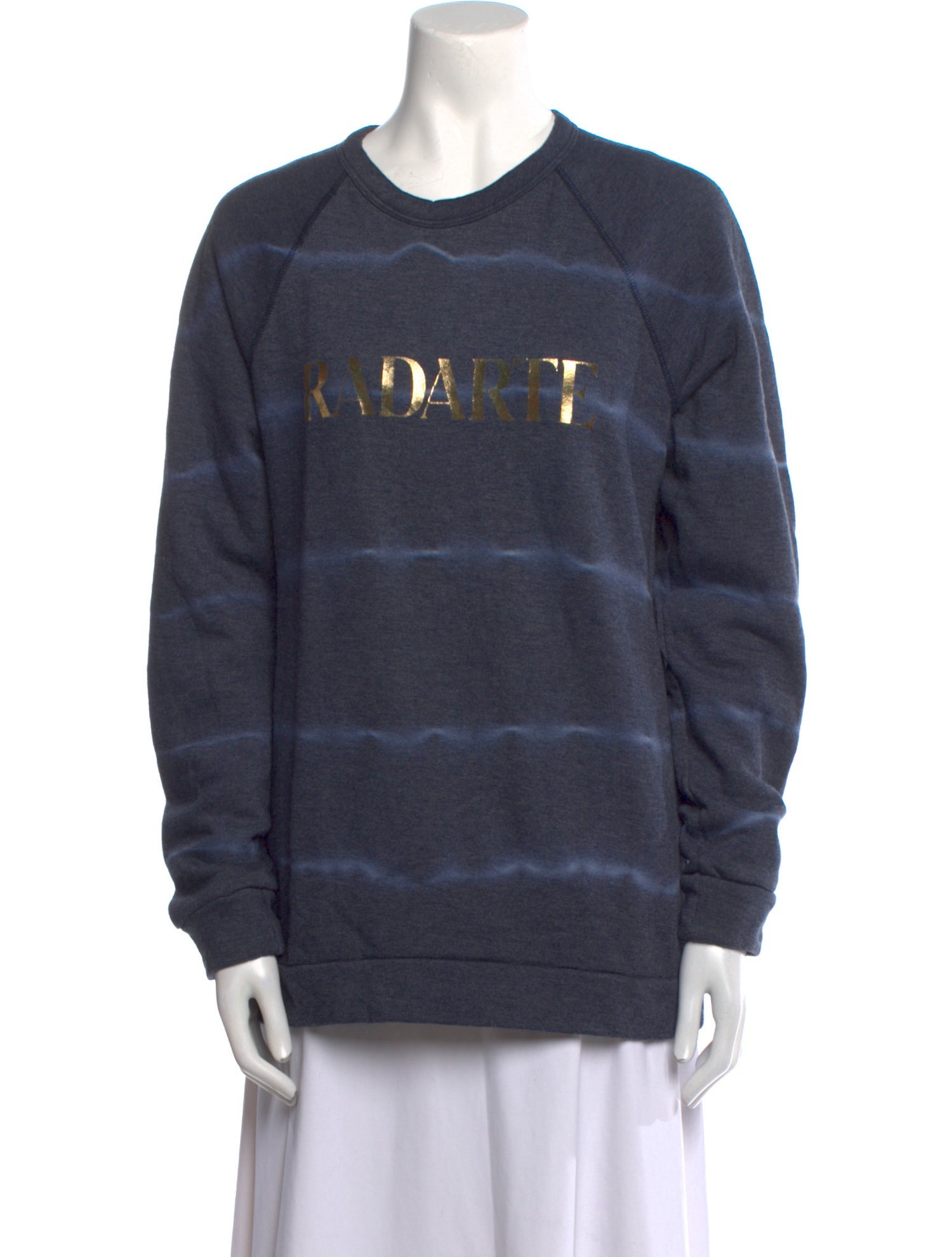 Rodarte Striped Crew Neck Sweatshirt