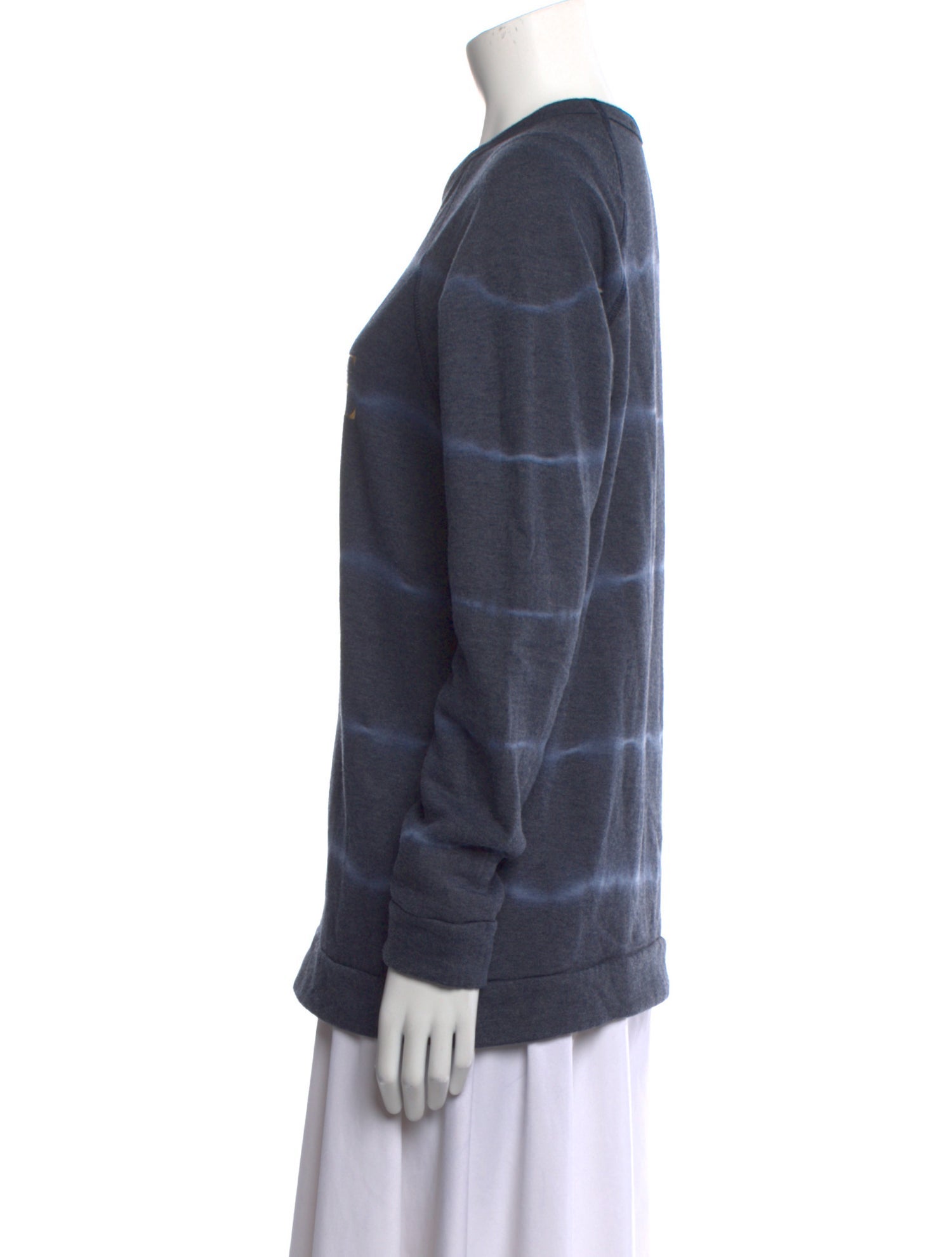 Rodarte Striped Crew Neck Sweatshirt