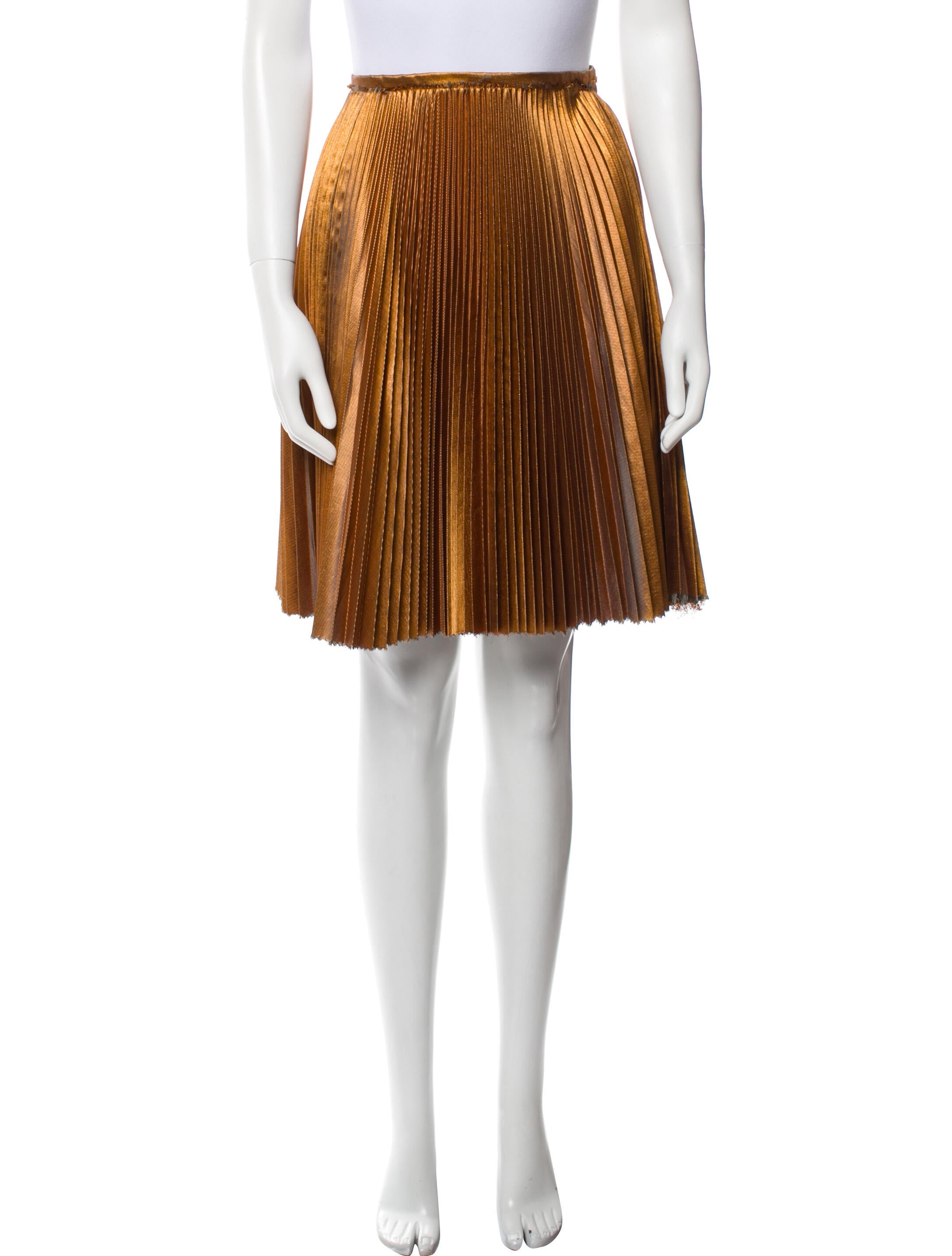 Rodarte Pleated Accents Knee-Length Skirt
