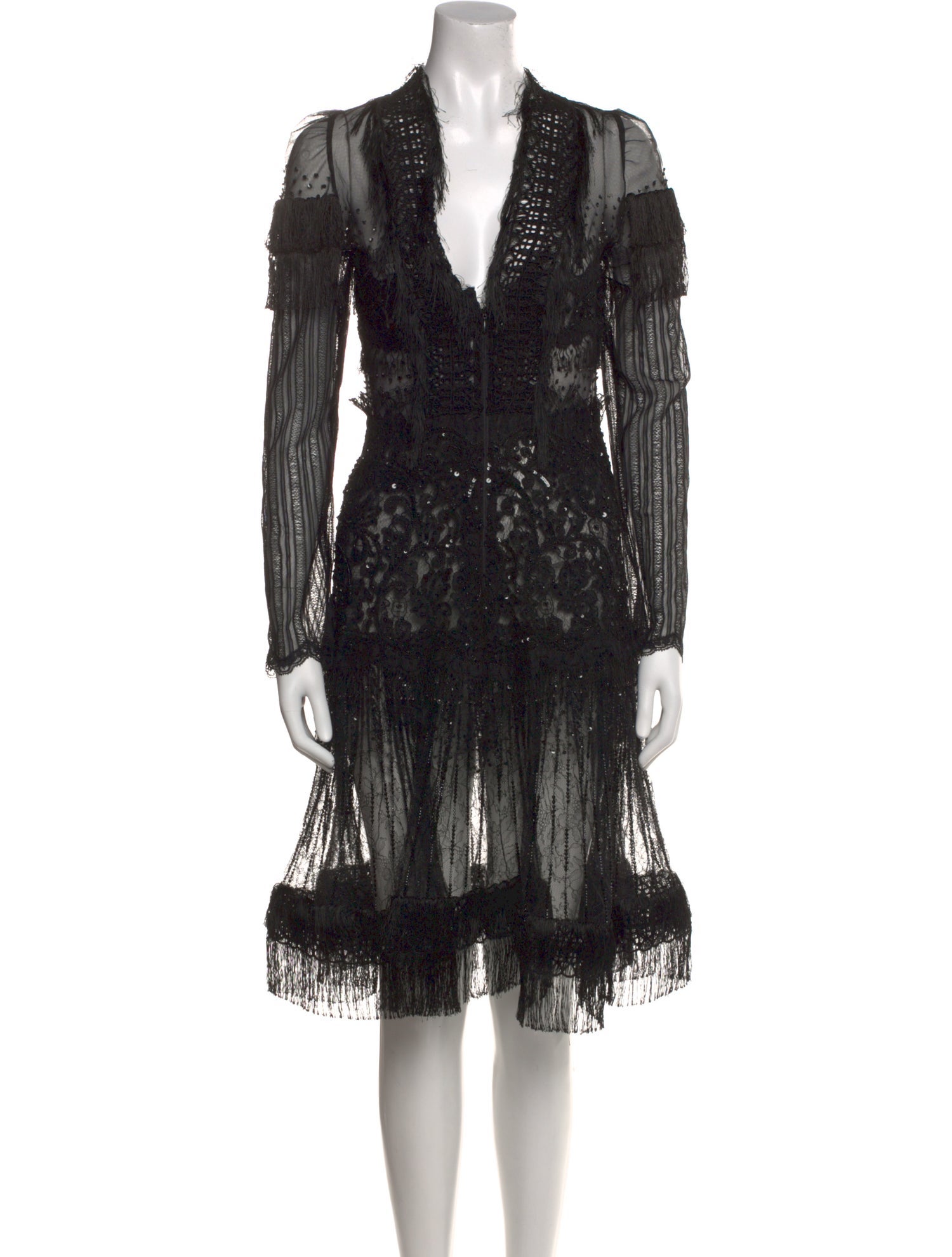 Rodarte V-Neck Midi Length Dress