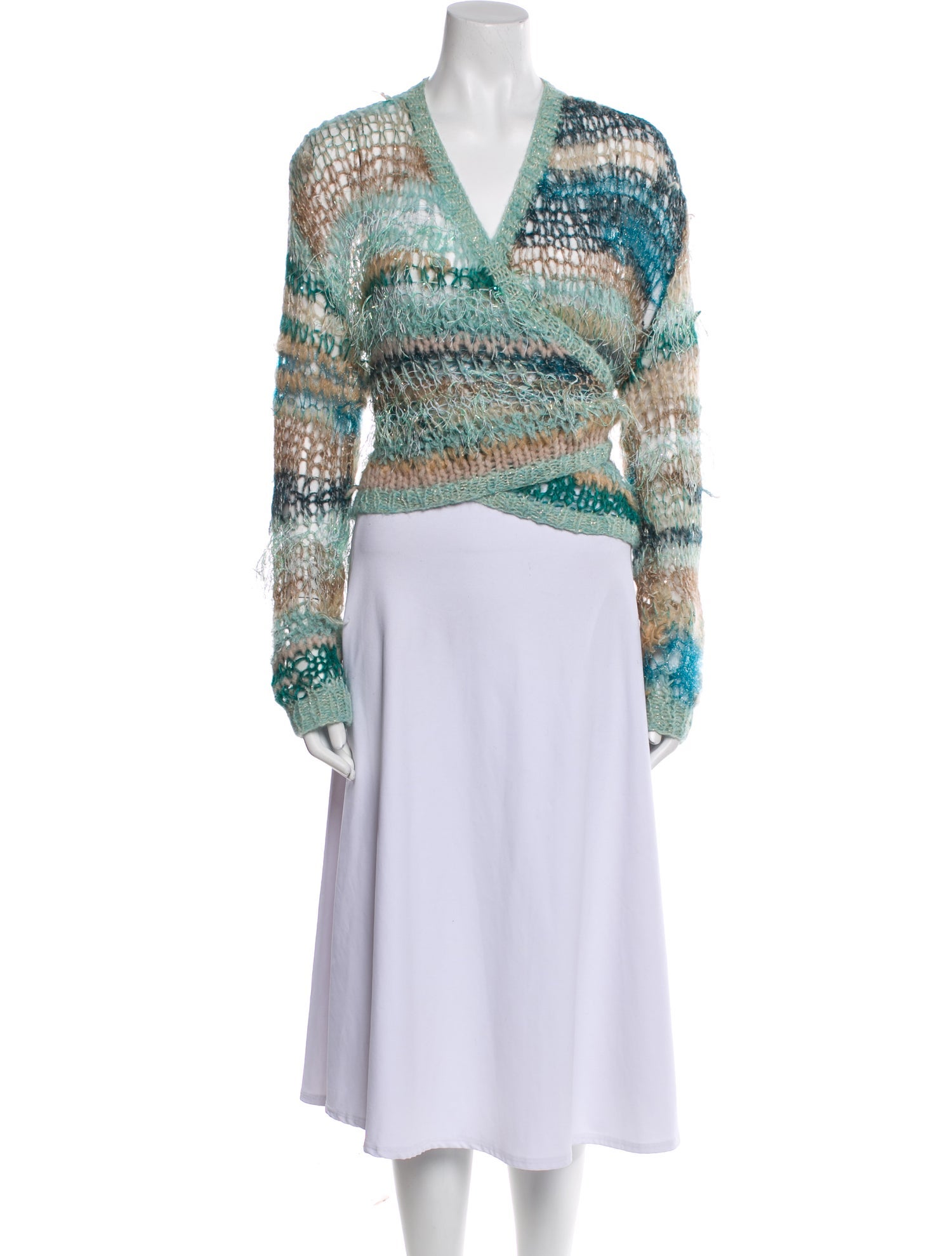 Rodarte Mohair Striped Sweater