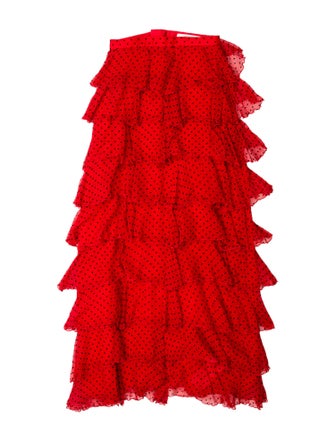 Rodarte Silk Midi Length Skirt