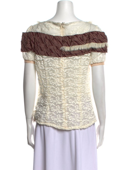 Rodarte Printed Off-The-Shoulder Blouse