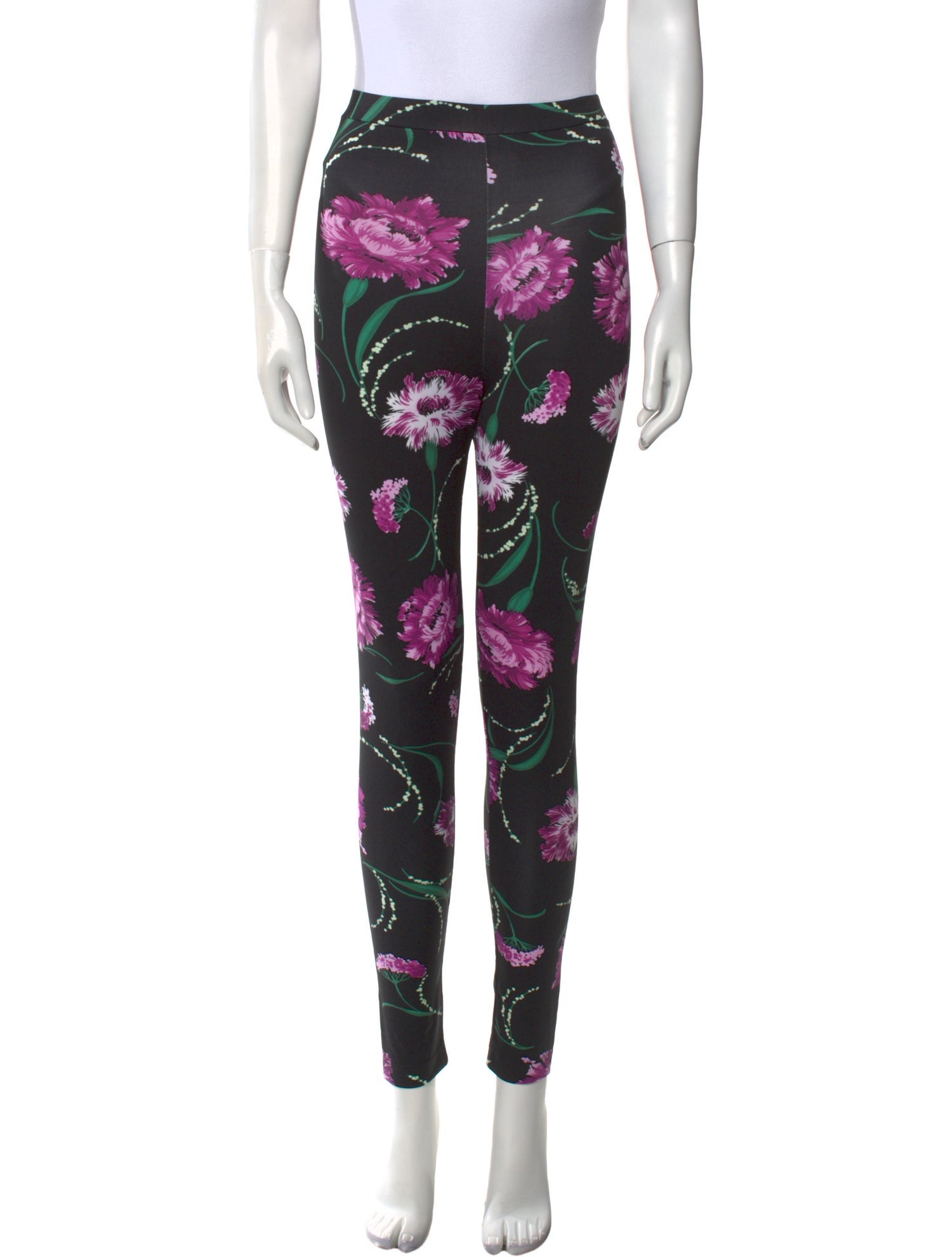 Rodarte Floral Print Skinny Leg Pants