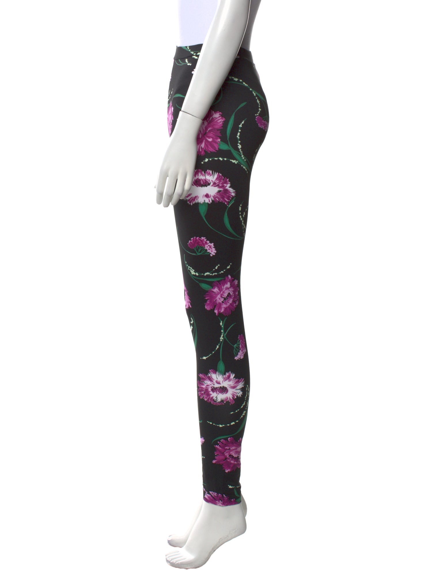 Rodarte Floral Print Skinny Leg Pants