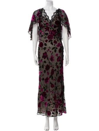 Rodarte Floral Print Long Dress