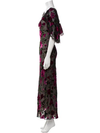 Rodarte Floral Print Long Dress