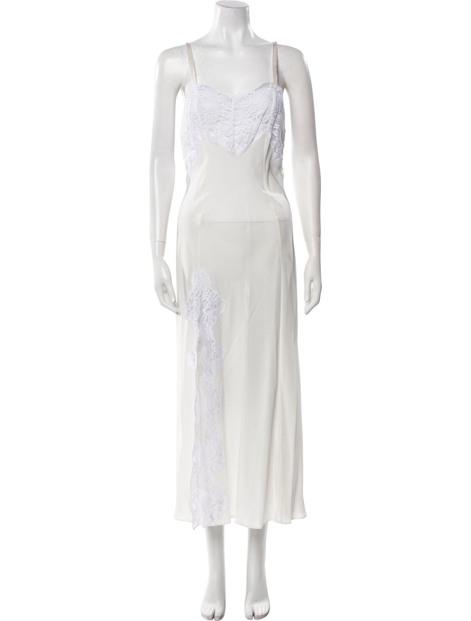 Rodarte Silk Lace Trim Embellishment Nightgown