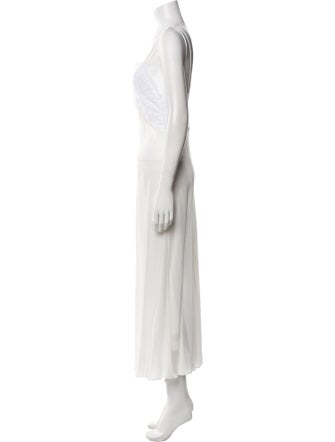 Rodarte Silk Lace Trim Embellishment Nightgown