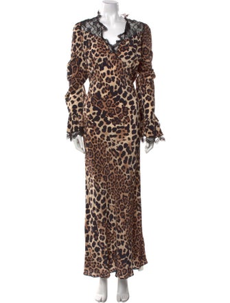 Rodarte Animal Print Long Dress