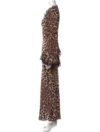 Rodarte Animal Print Long Dress