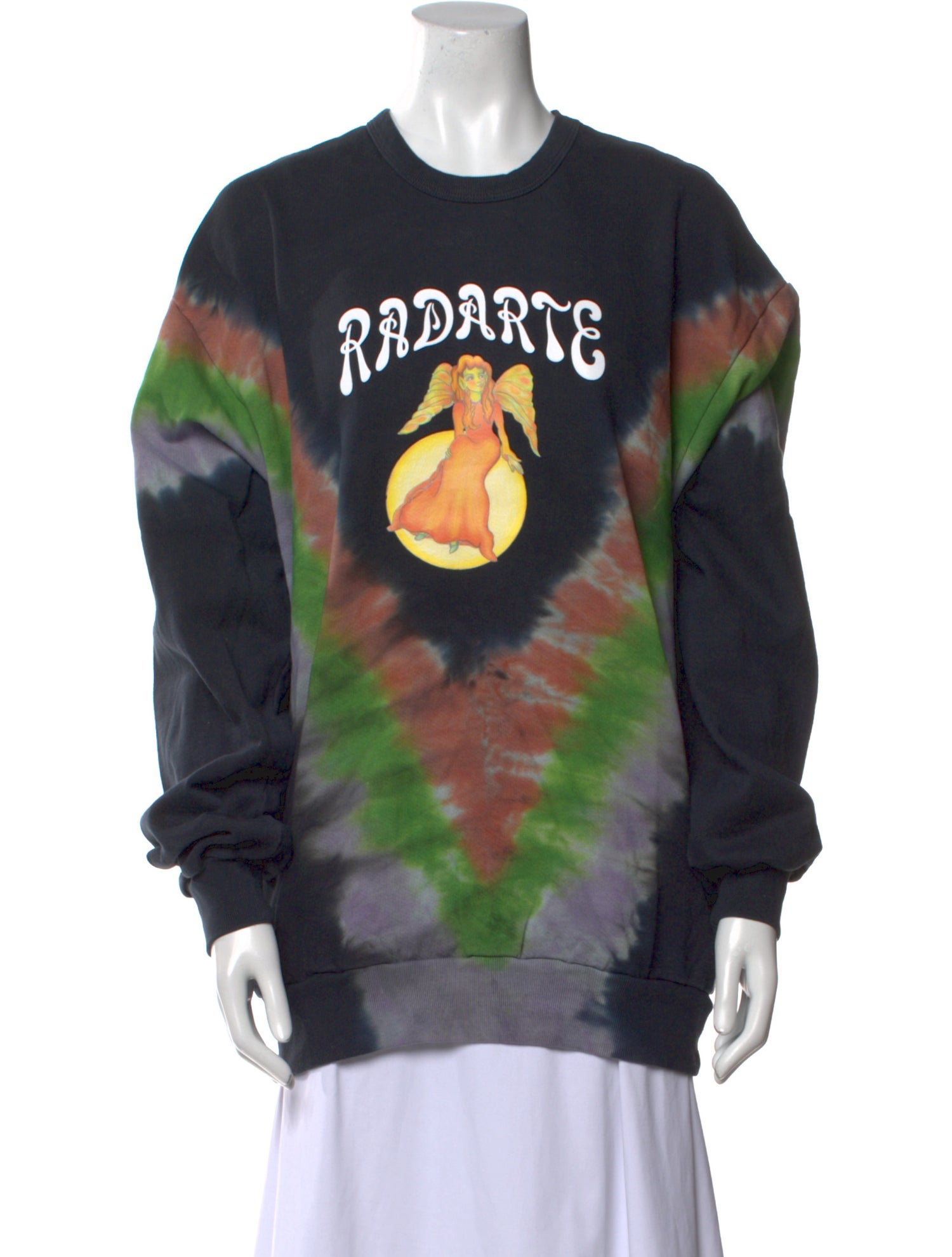 Rodarte Tie-Dye Print Crew Neck Sweatshirt
