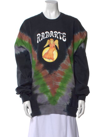 Rodarte Tie-Dye Print Crew Neck Sweatshirt