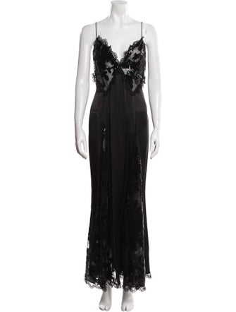 Rodarte V-Neck Long Dress