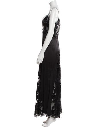 Rodarte V-Neck Long Dress
