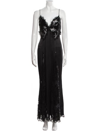 Rodarte V-Neck Long Dress