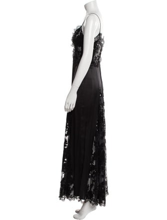 Rodarte V-Neck Long Dress