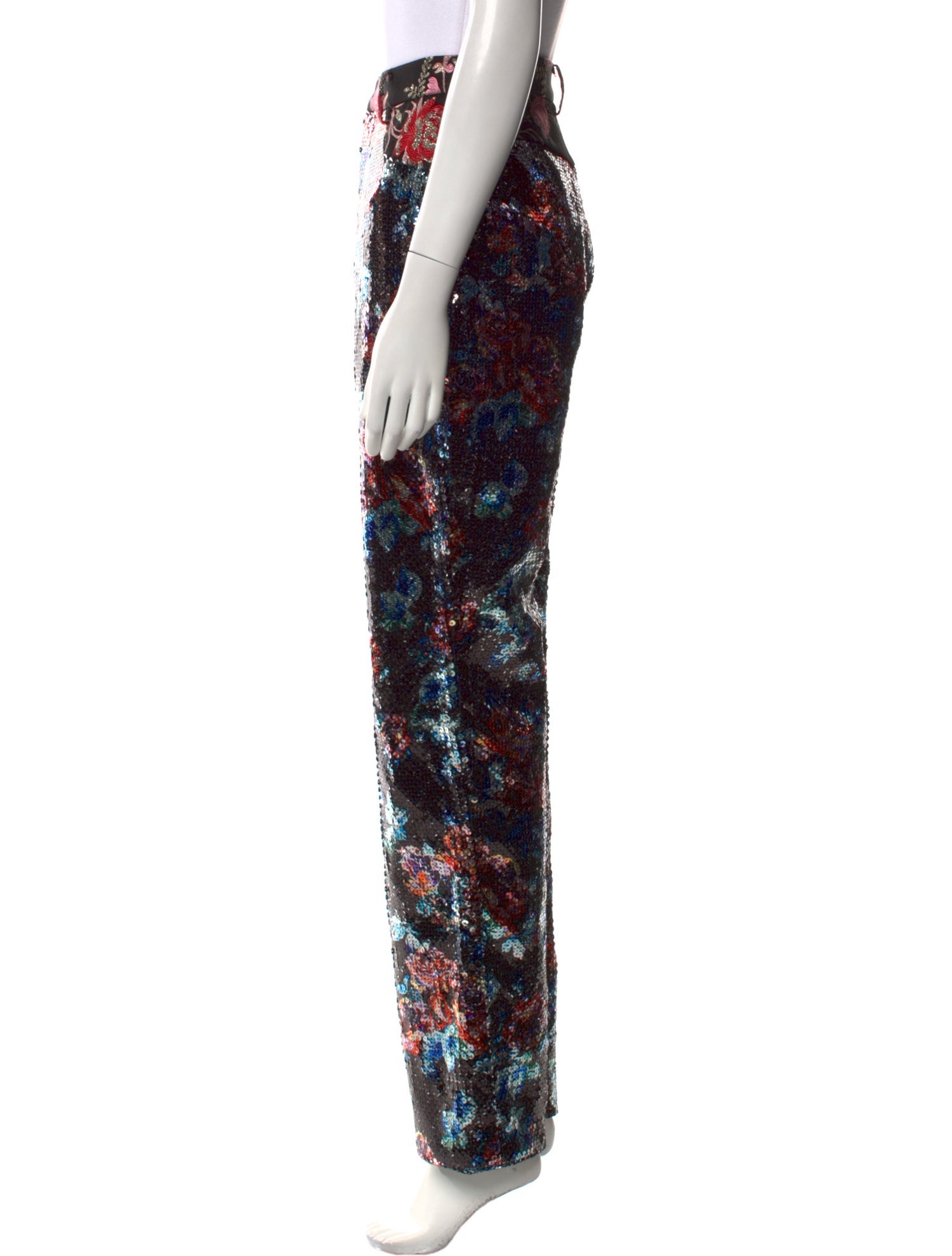Rodarte Floral Print Straight Leg Pants