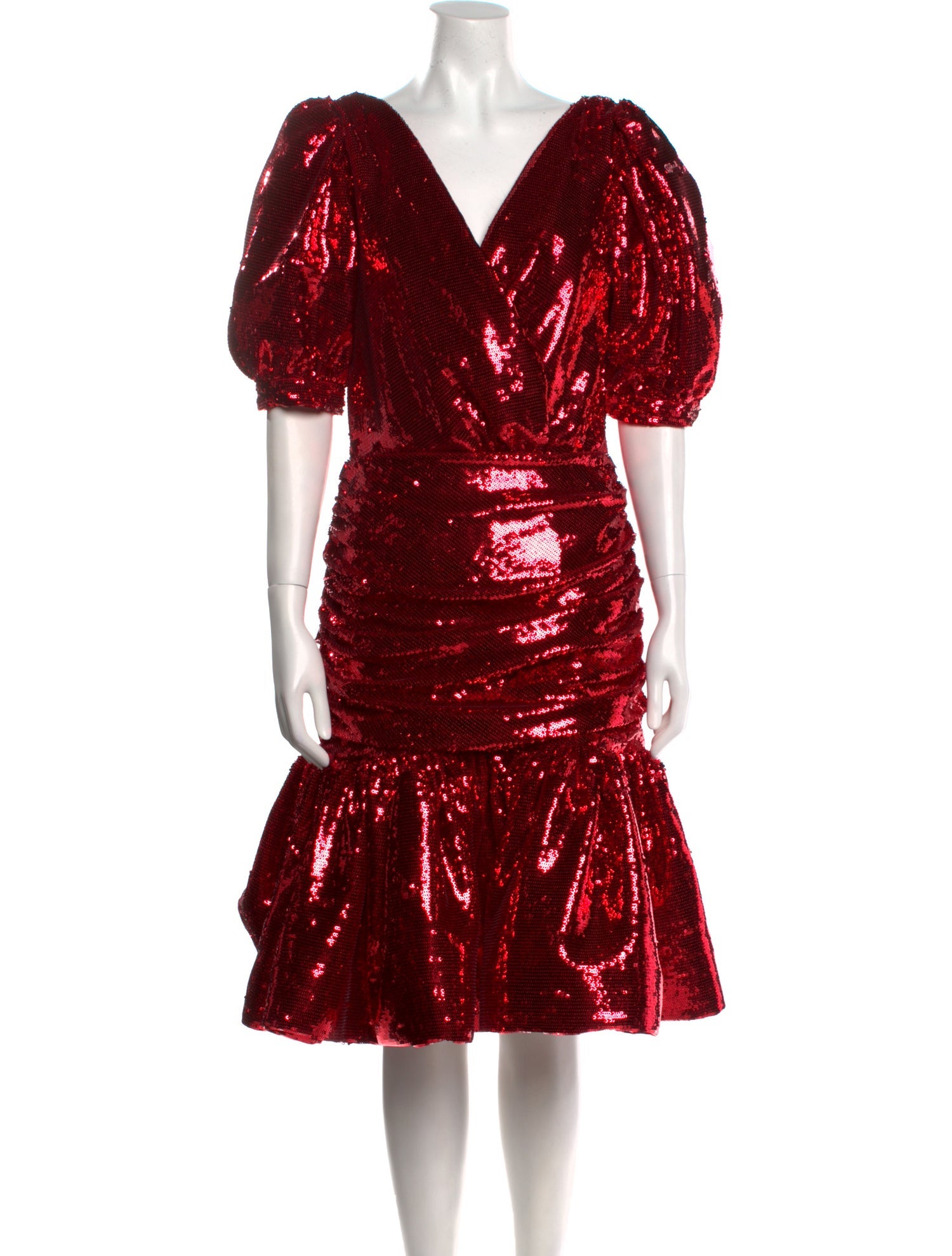 Rodarte V-Neck Knee-Length Dress