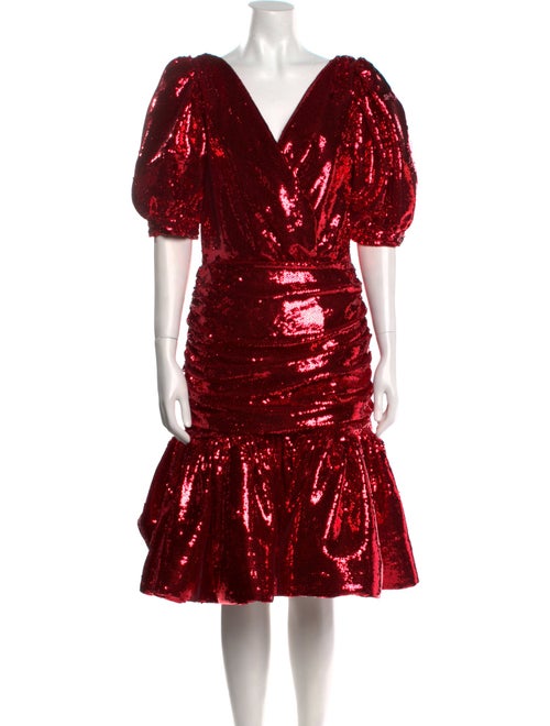 Rodarte V-Neck Knee-Length Dress