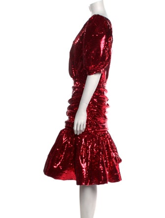 Rodarte V-Neck Knee-Length Dress