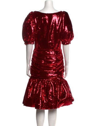 Rodarte V-Neck Knee-Length Dress