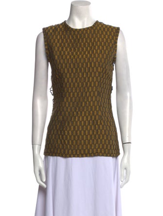 Rodarte Printed Crew Neck Top