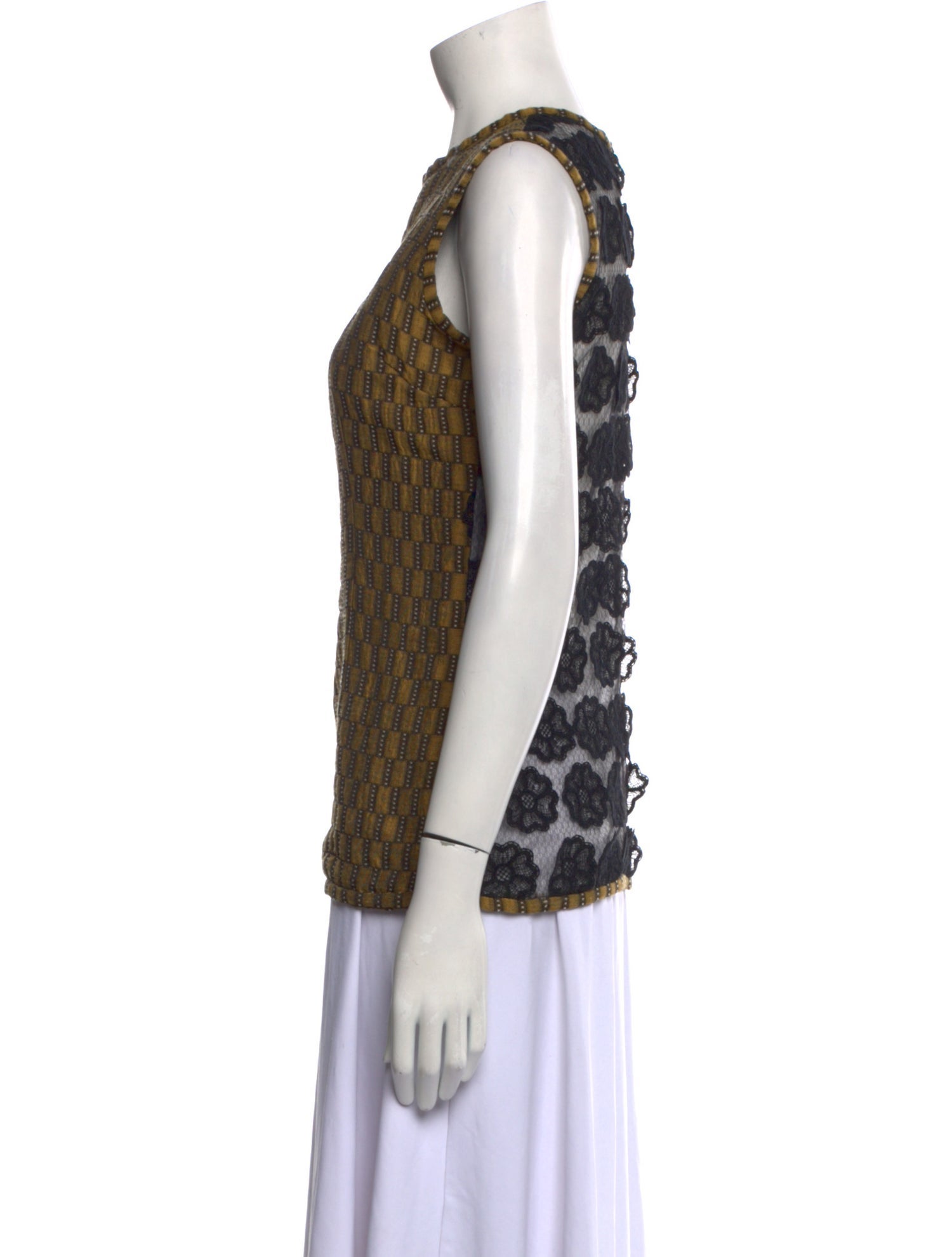 Rodarte Printed Crew Neck Top