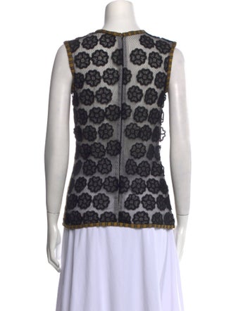 Rodarte Printed Crew Neck Top