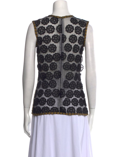 Rodarte Printed Crew Neck Top