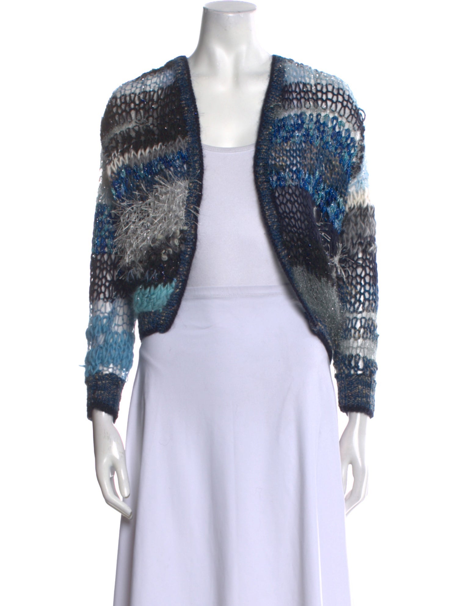 Rodarte Crochet Striped Sweater