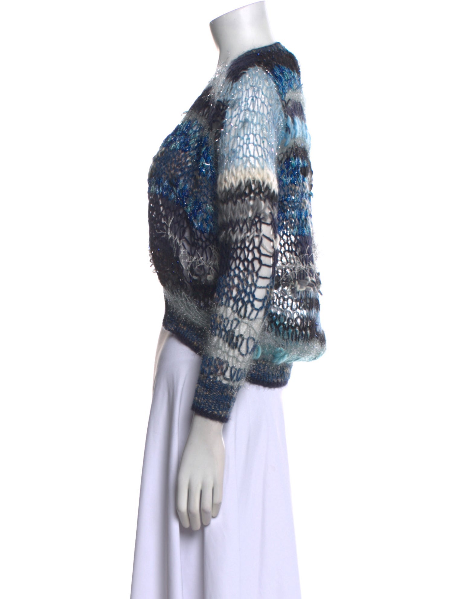 Rodarte Crochet Striped Sweater