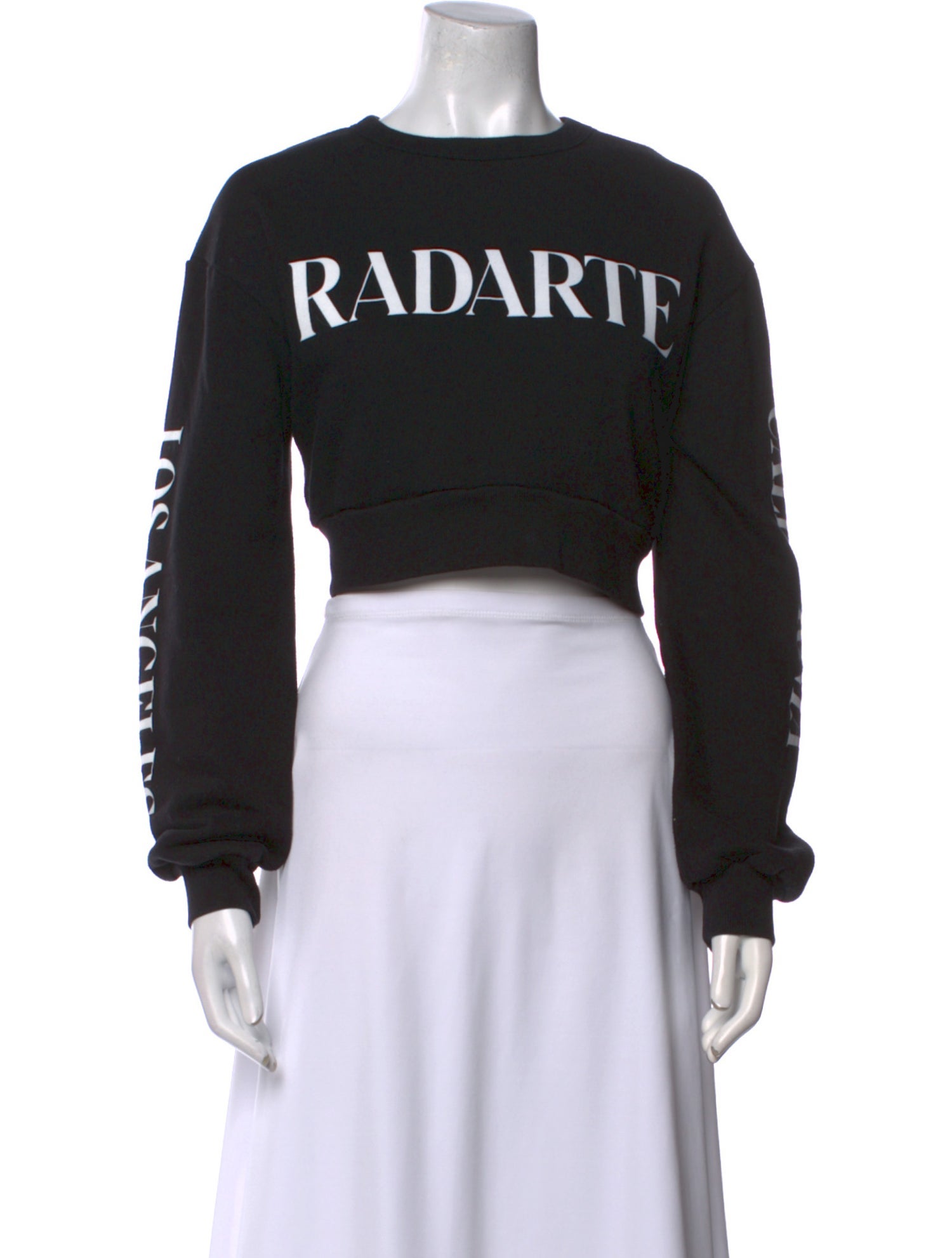 Rodarte Graphic Print Crew Neck Crop Top