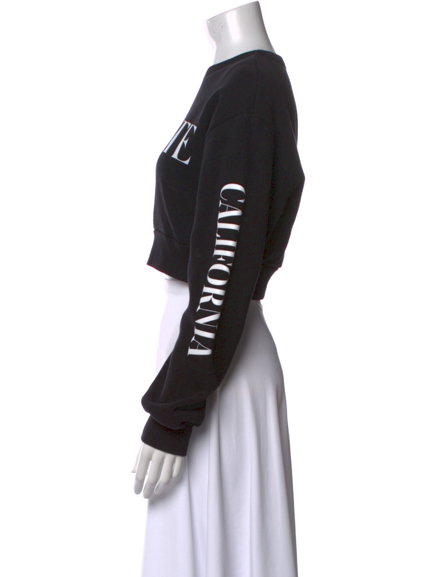 Rodarte Graphic Print Crew Neck Crop Top