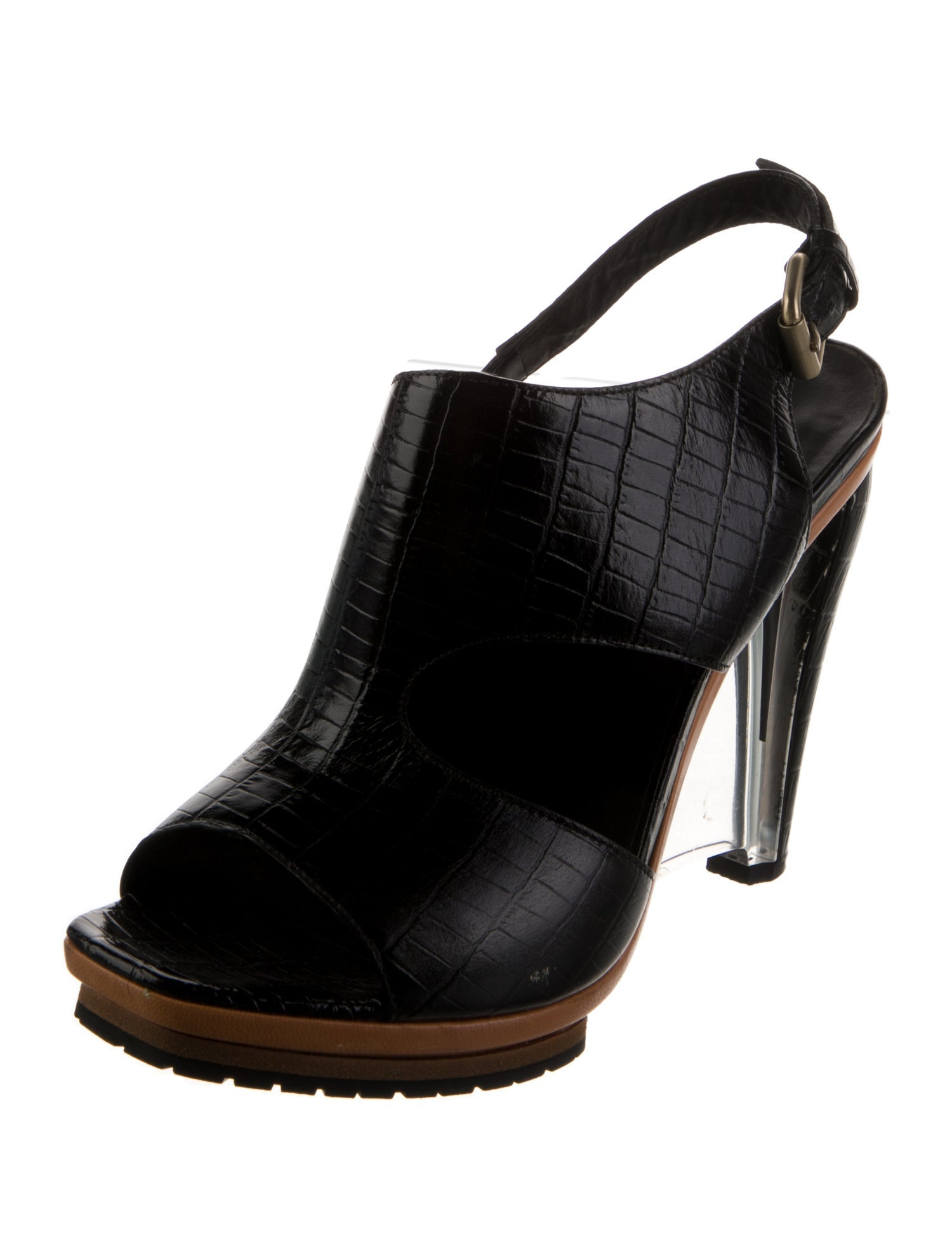 Rodarte Leather Slingback Sandals