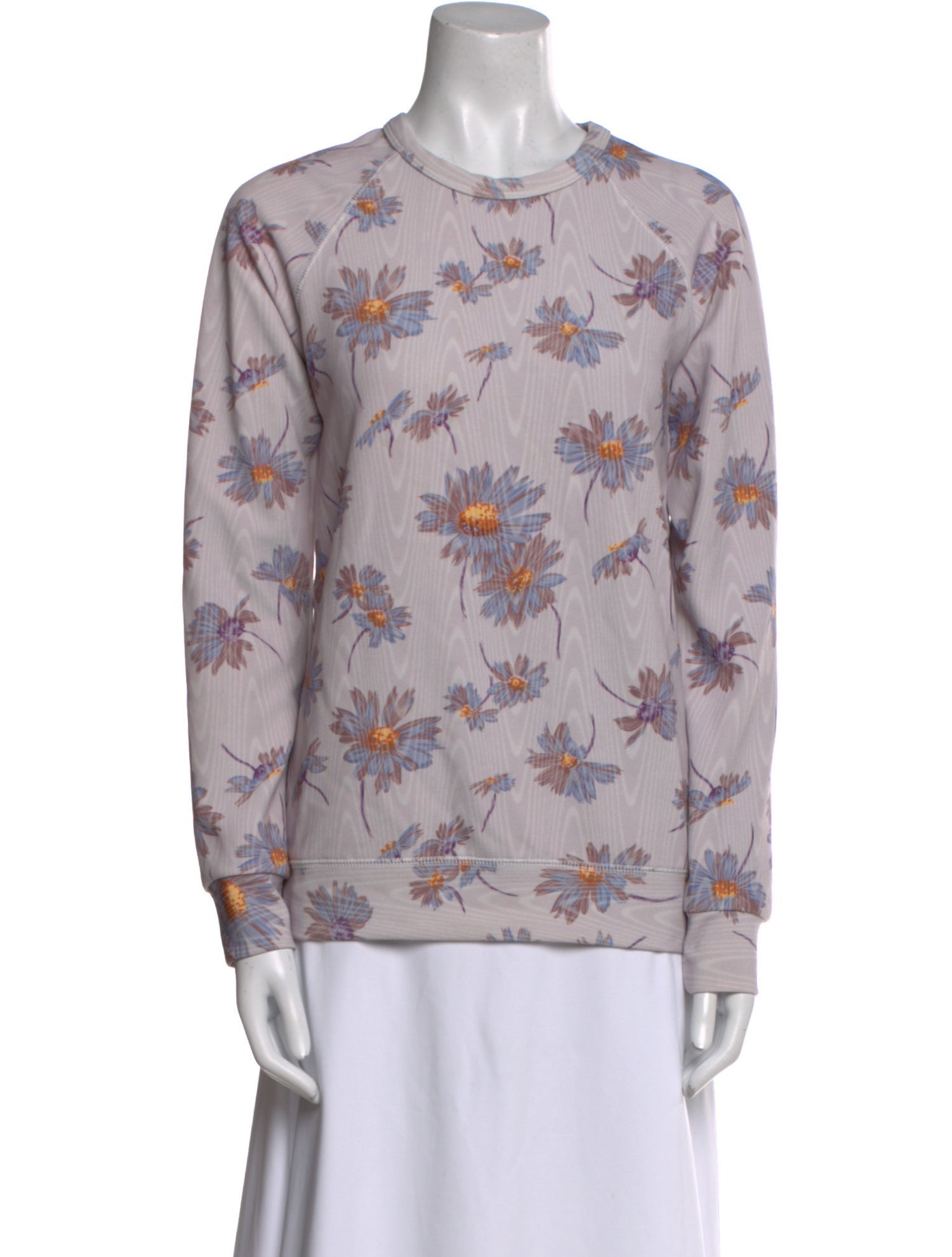 Rodarte Floral Print Crew Neck Blouse
