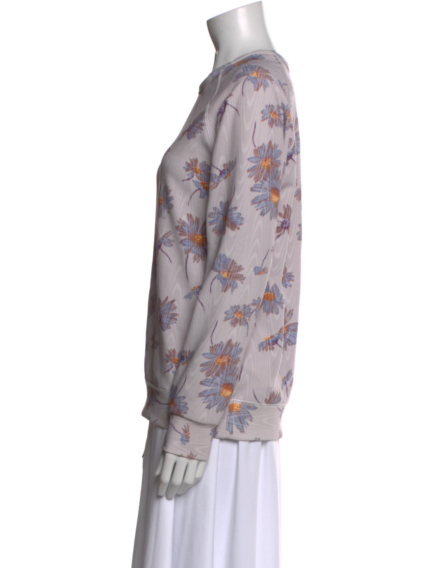 Rodarte Floral Print Crew Neck Blouse