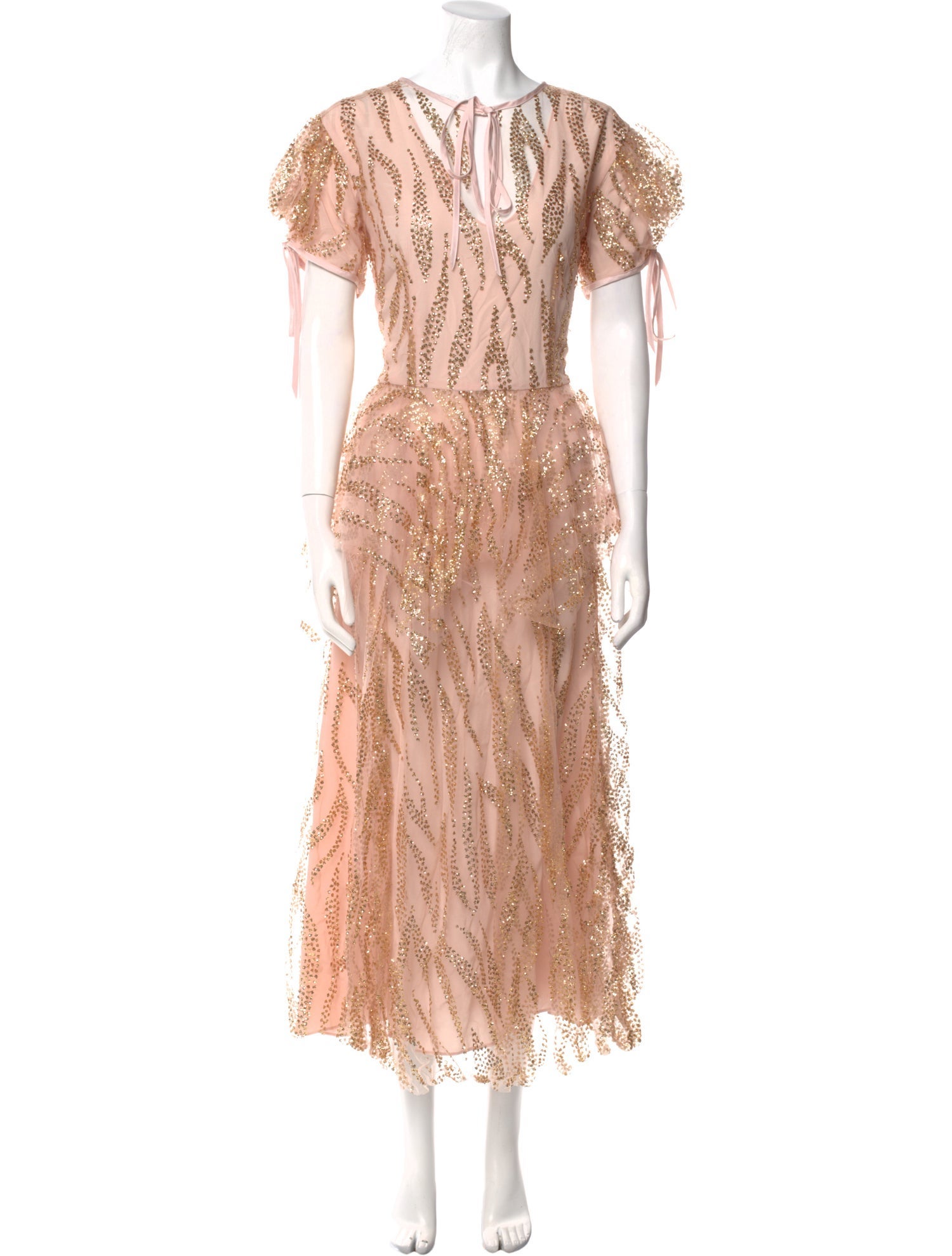 Rodarte V-Neck Long Dress