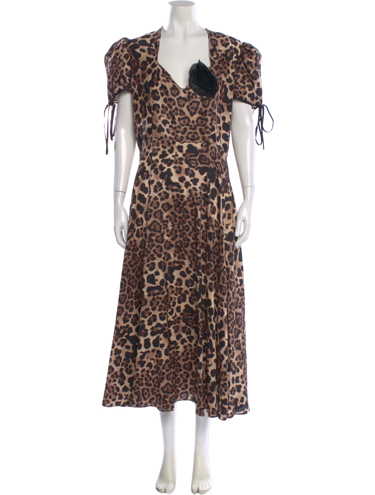 Rodarte Silk Long Dress in Black, Women's US 12 | XL