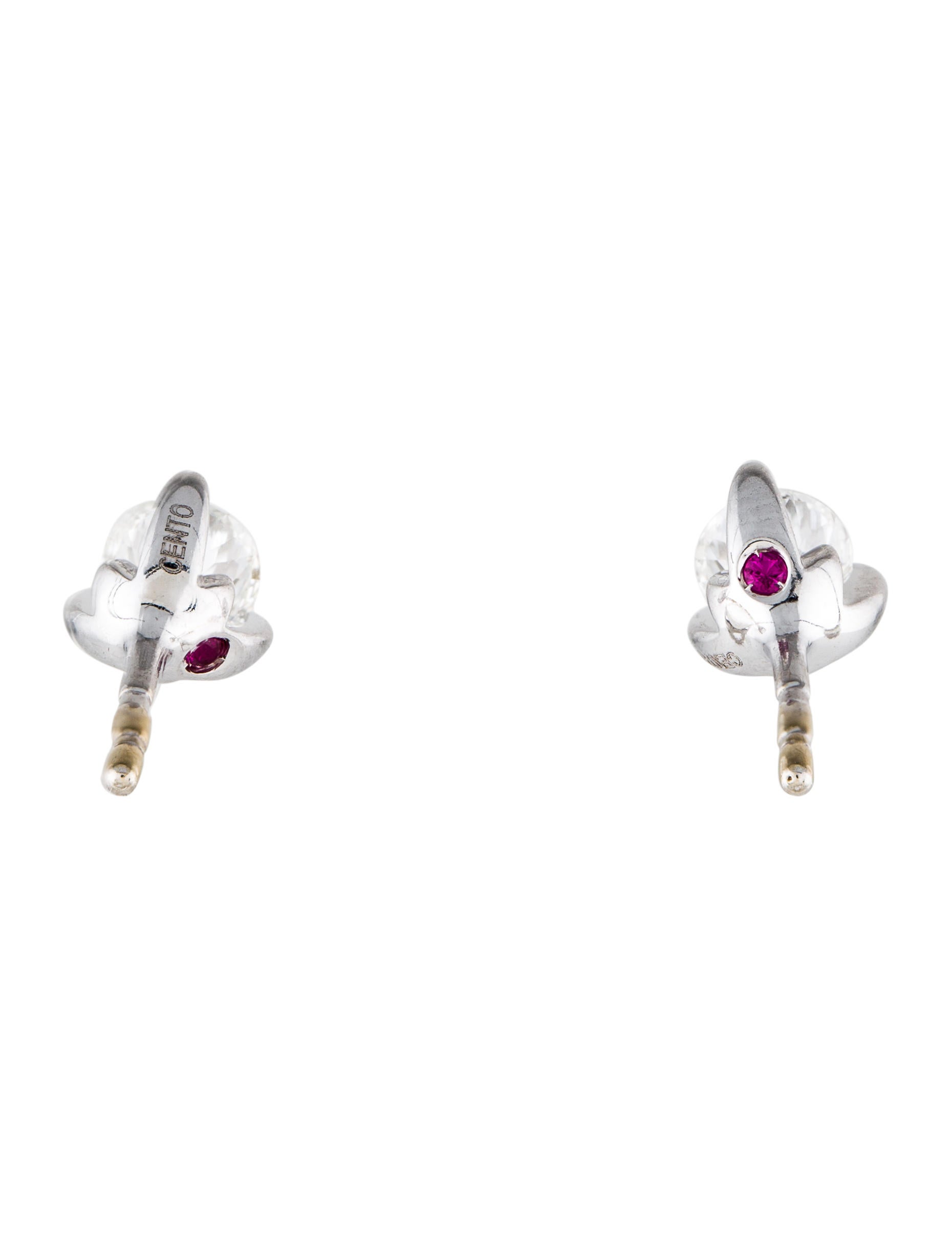 Roberto Coin Cento Diamond Earrings Image Of Earring Roberto Coin Cento Diamond Stud Earrings Image Of Earring