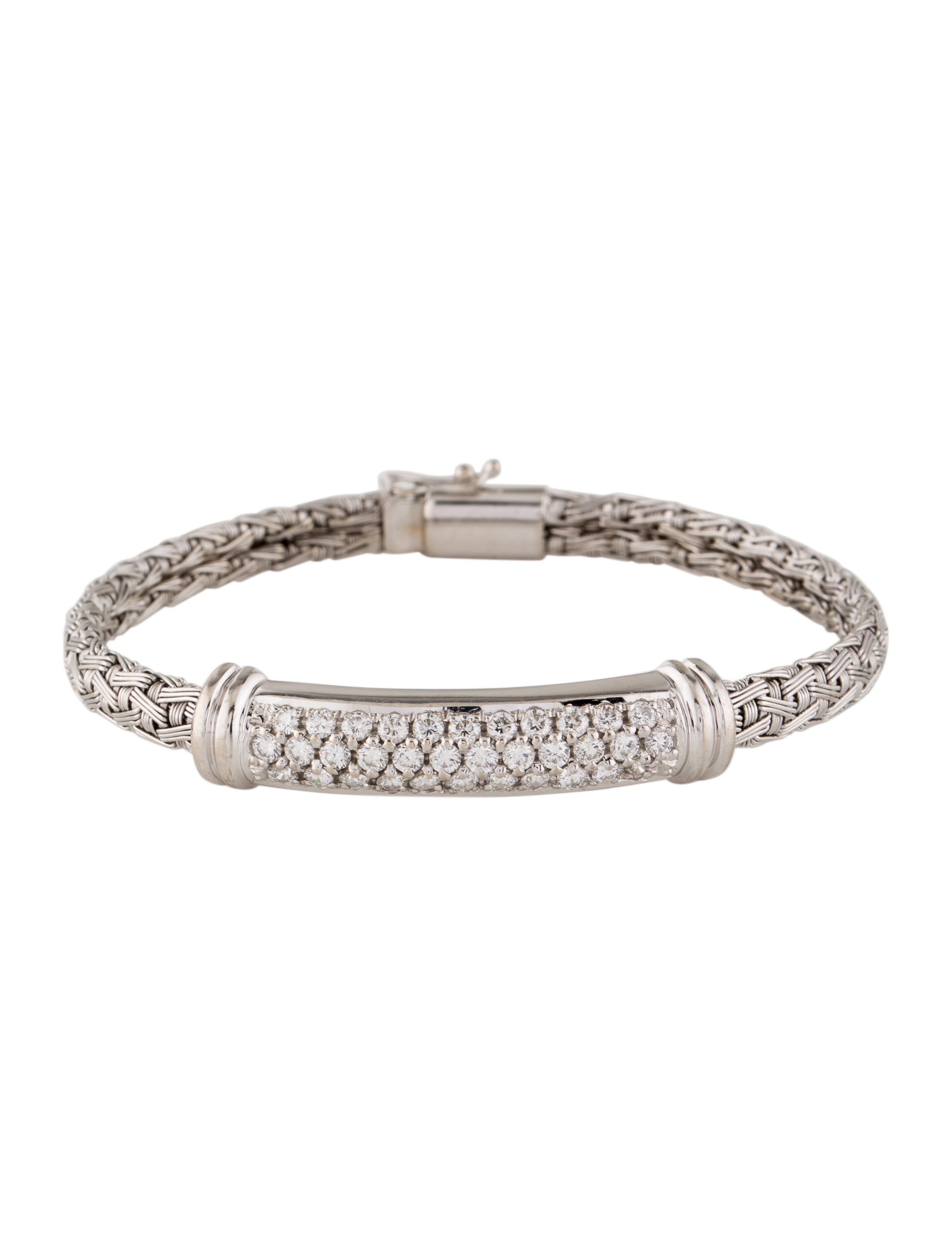 Roberto Coin 18K 1.70ctw Diamond Woven Spiga Bracelet