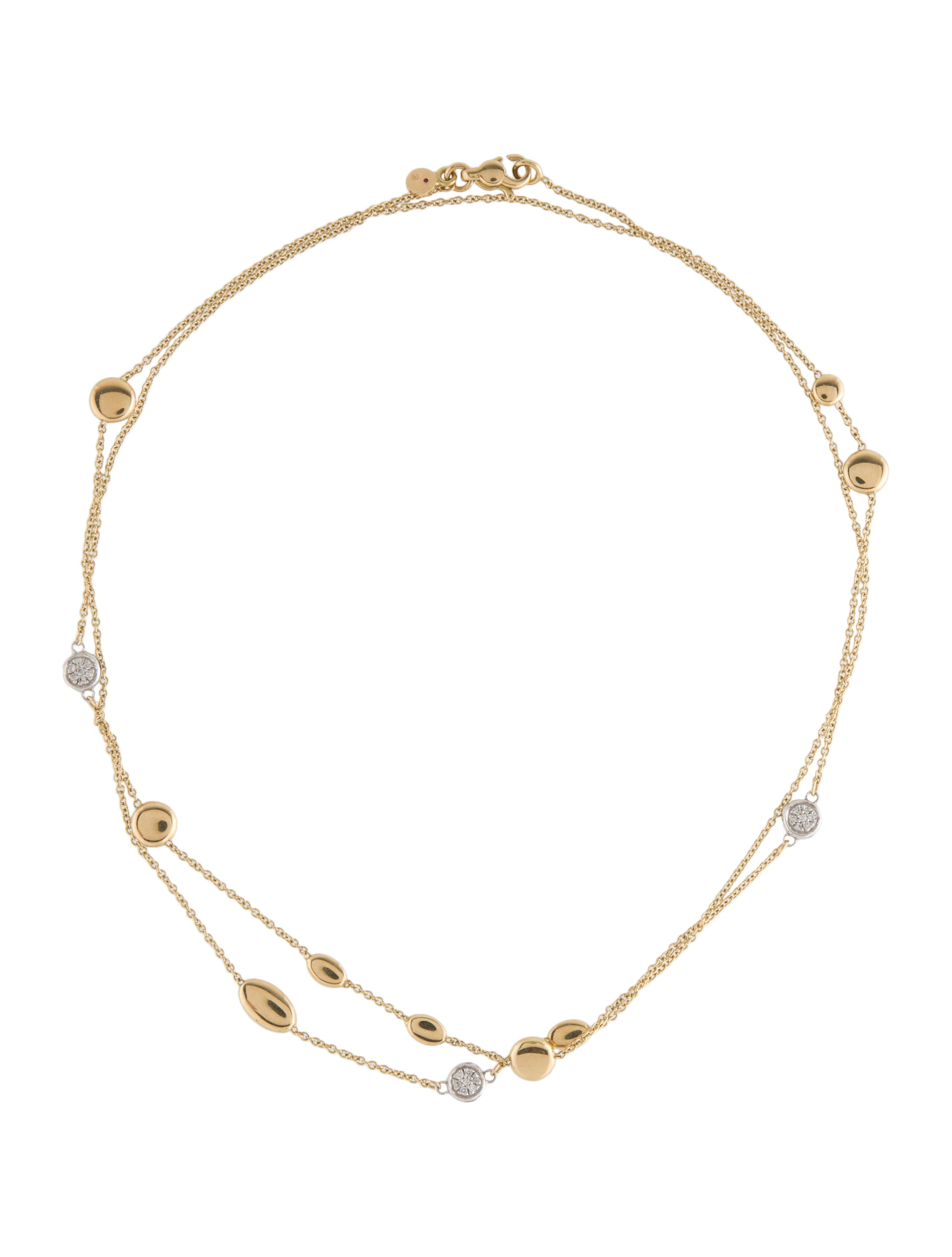 Roberto Coin 18K Diamond Station Necklace
