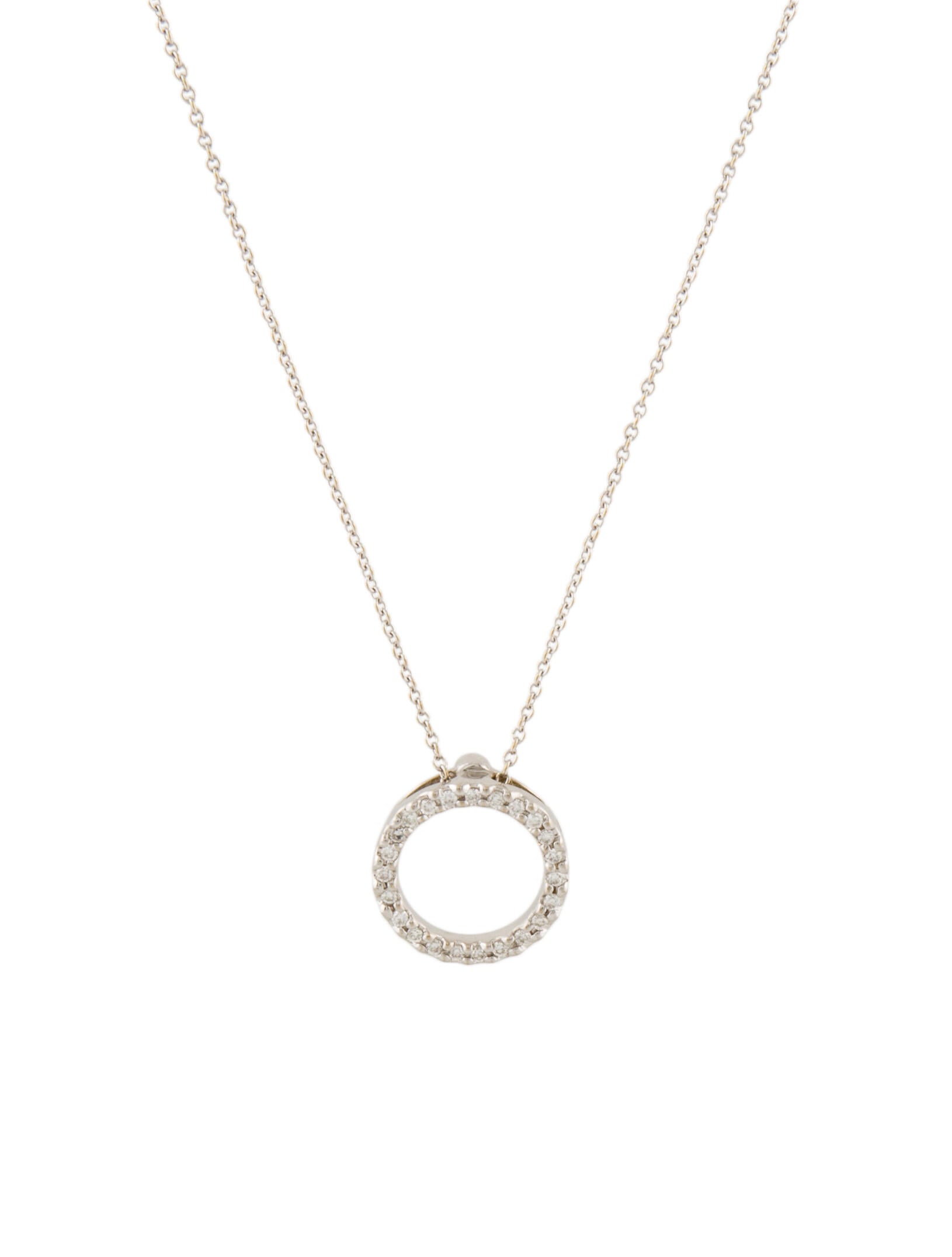 Roberto Coin 18K Diamond Concentric Circle Pendant Necklace 18K Yellow Gold Pendant Necklace
